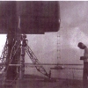 <p>One of three radar antennas used by the Integrated Fire Control Area of Nike Missile Battery NY-15 at Fort Slocum, late 1950s.</p>